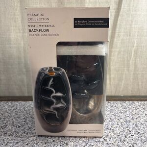 Premium Collection Mystic Waterfall Backflow Incense Cone Burner 20 Cones Inside